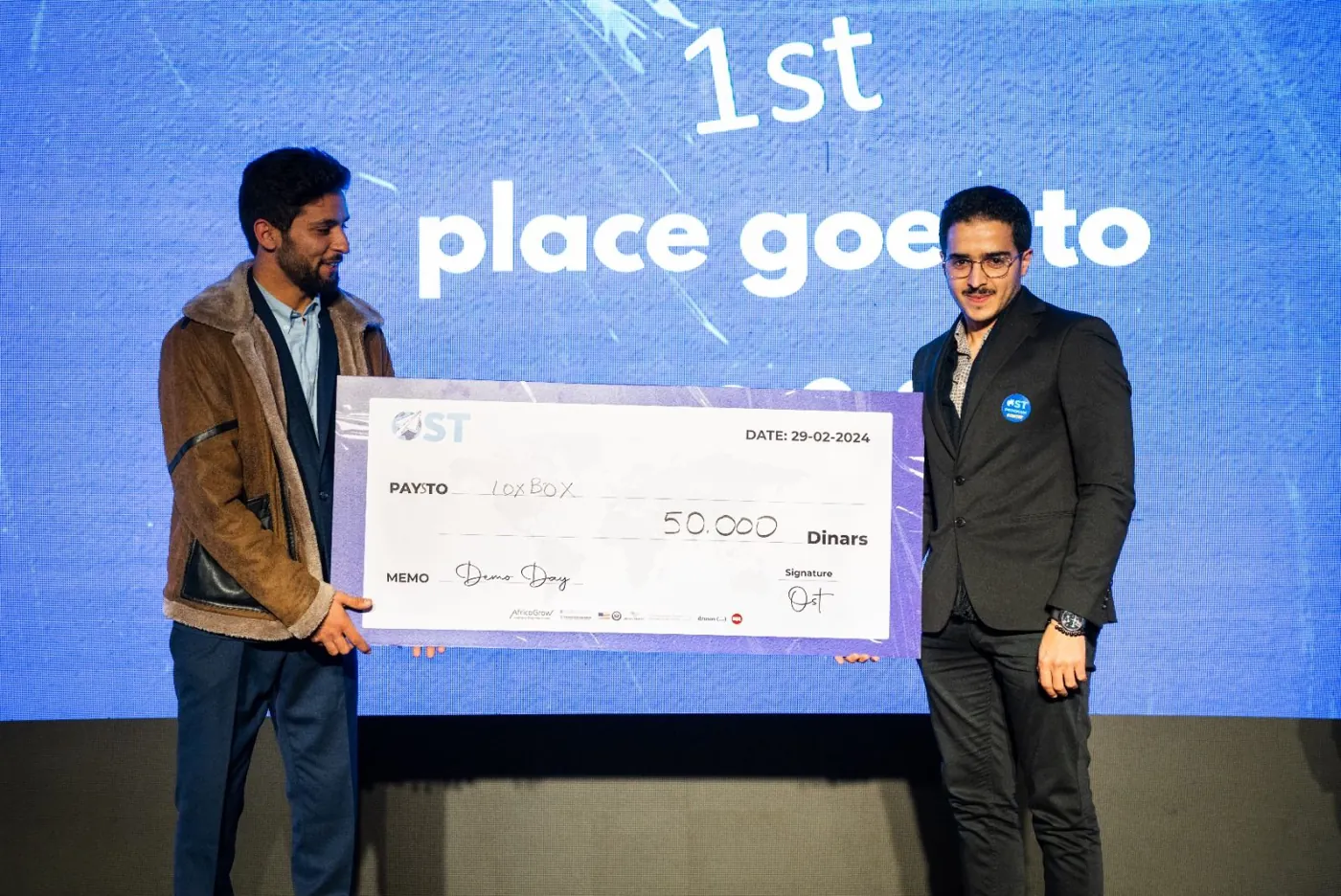 Open Startup Tunisia: 1st place at Demo Day, a 50,000-dinar cheque